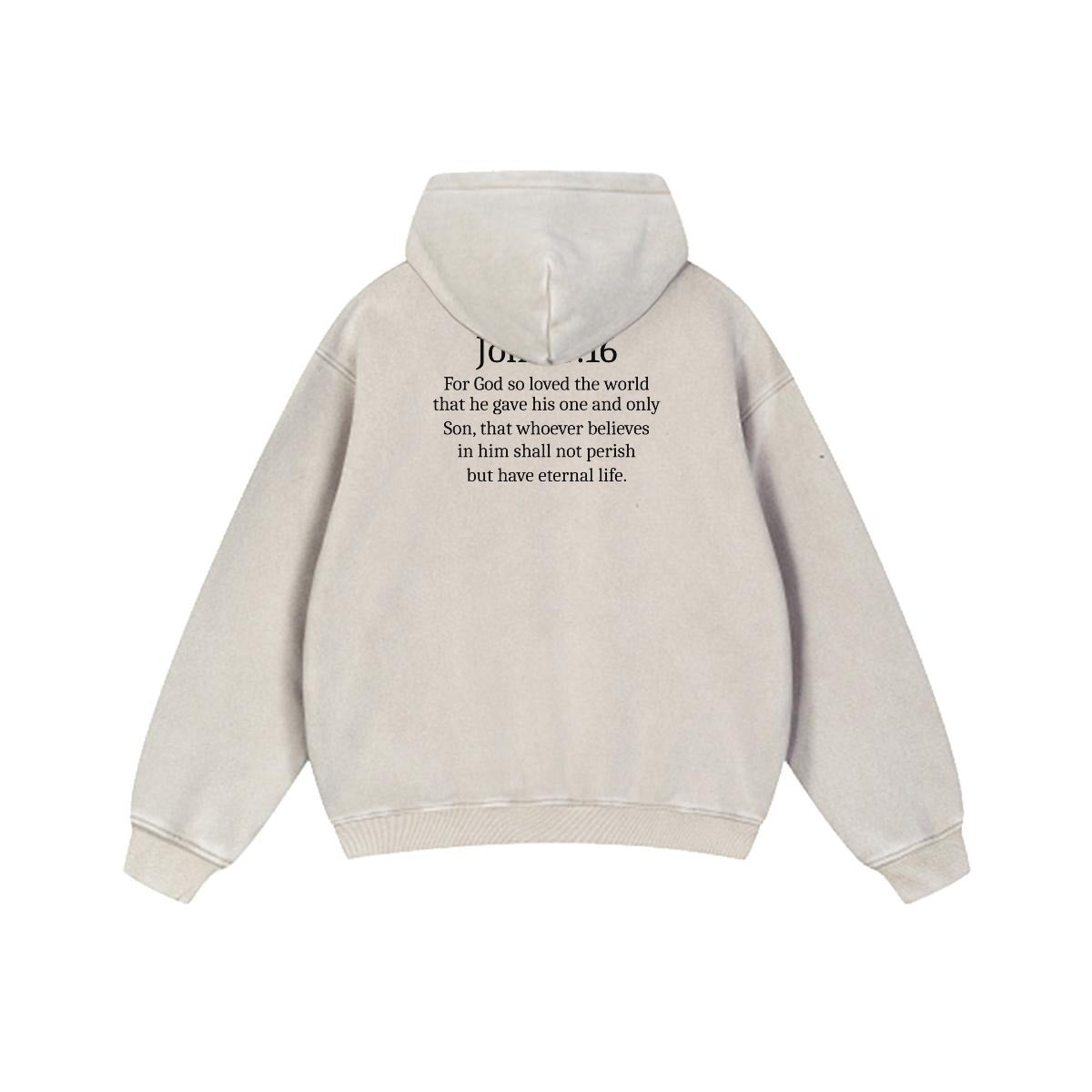 Not By Sight Heavyweight Hoodie | John 3:16 | Bone