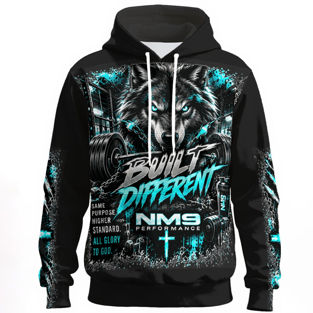 NM9 Ice Collection Hoodie | Built Different Leader Of The Pack | Black