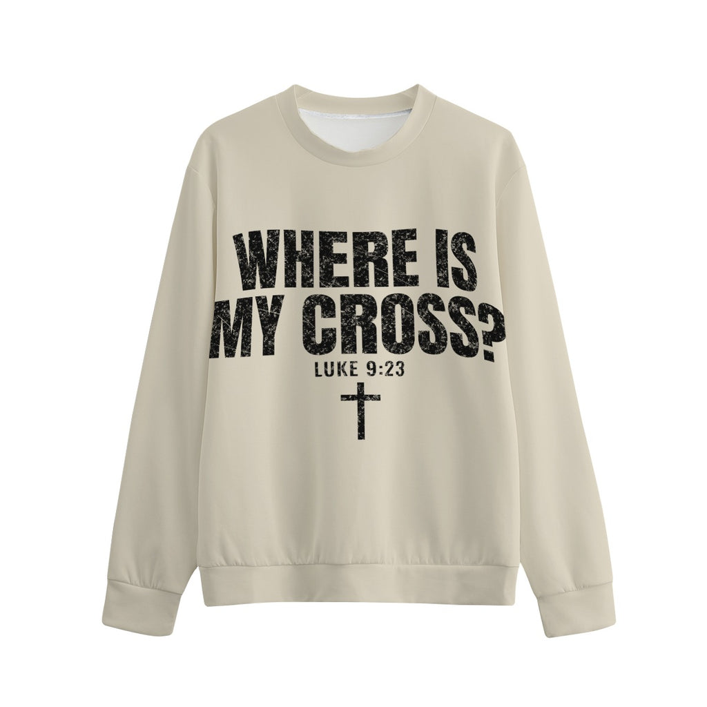 God's Plan Crewneck | WHERE IS MY CROSS? | Bone