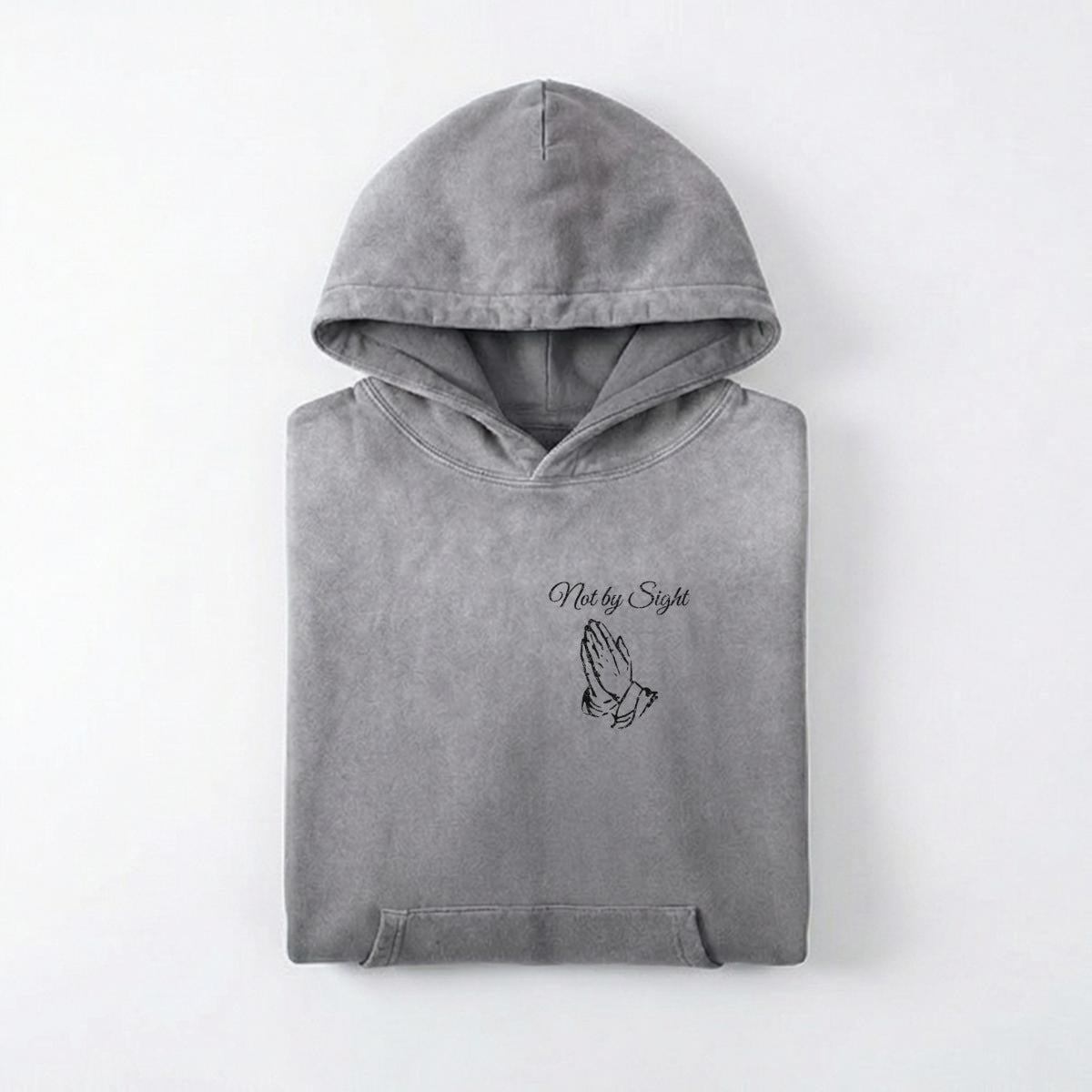 Not By Sight Heavyweight Hoodie | King of Kings | Grey