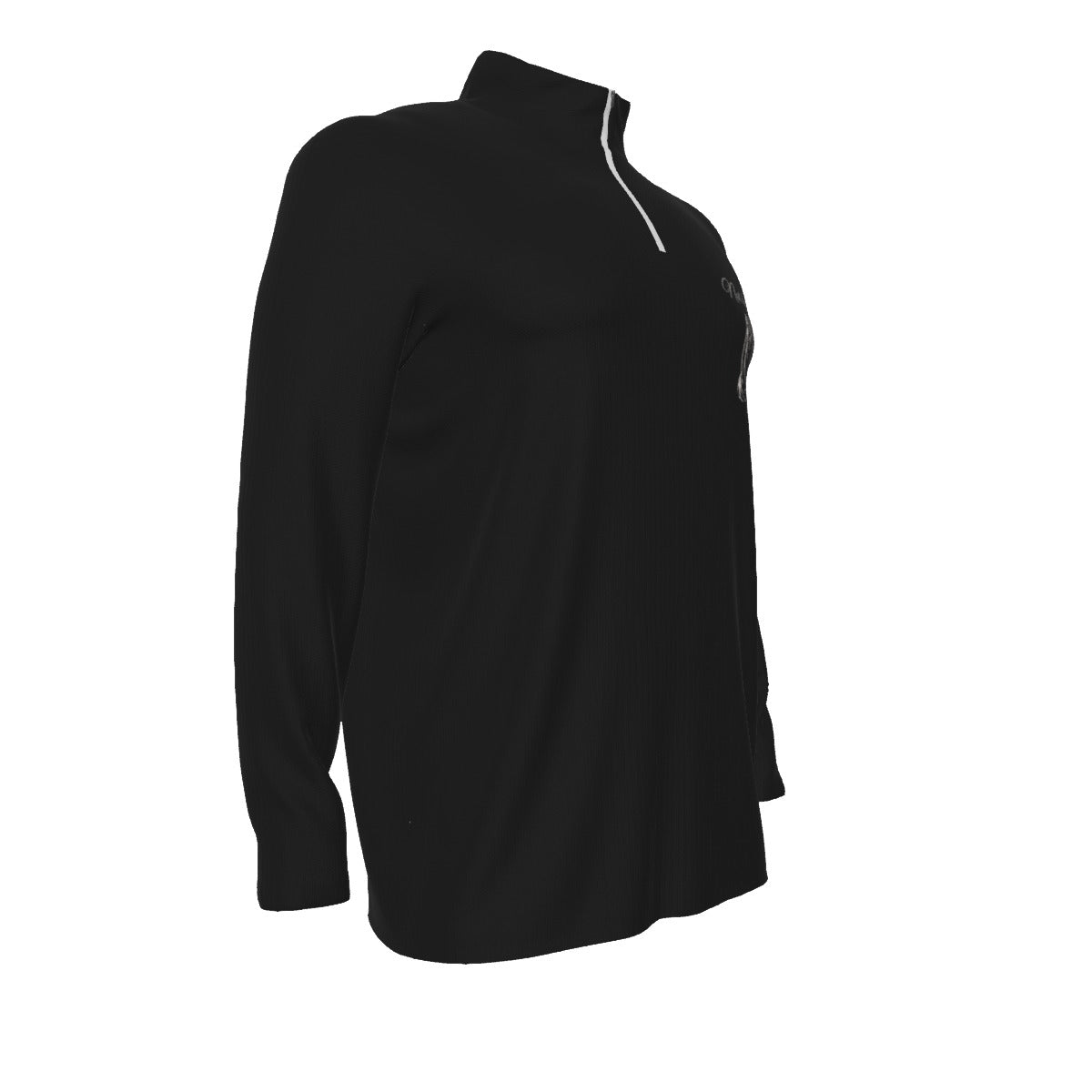 Not By Sight Quarter Zip | Script + Hands | Black