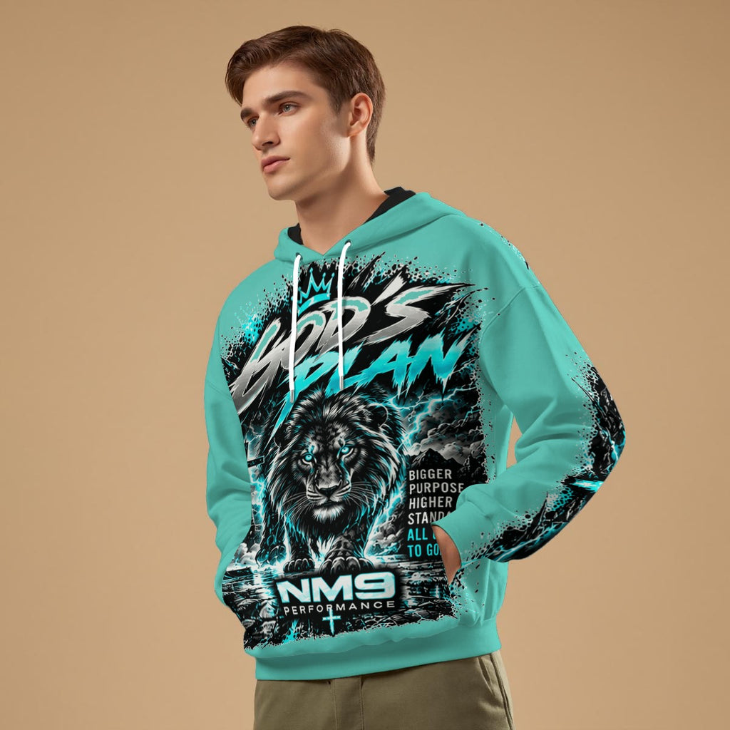 NM9 Ice Collection Hoodie | God's Plan Series | Ice Teal