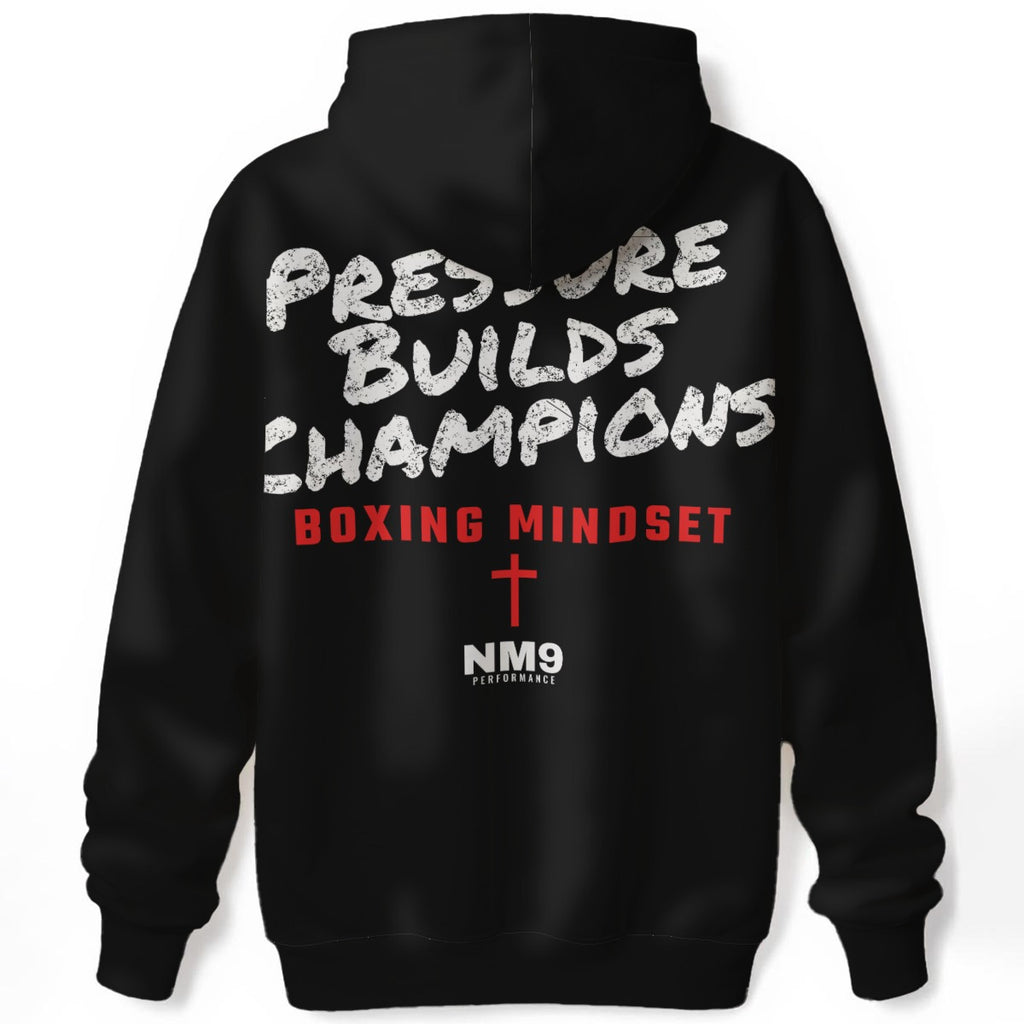 NM9 Performance Hoodie | Pressure Builds Champions | Black