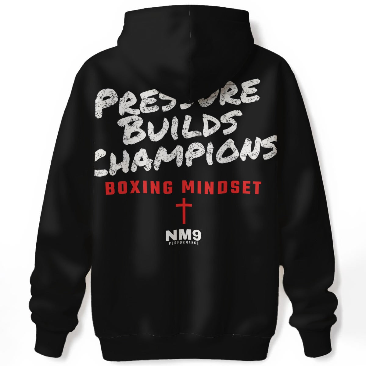 NM9 Performance Hoodie | Pressure Builds Champions | Black