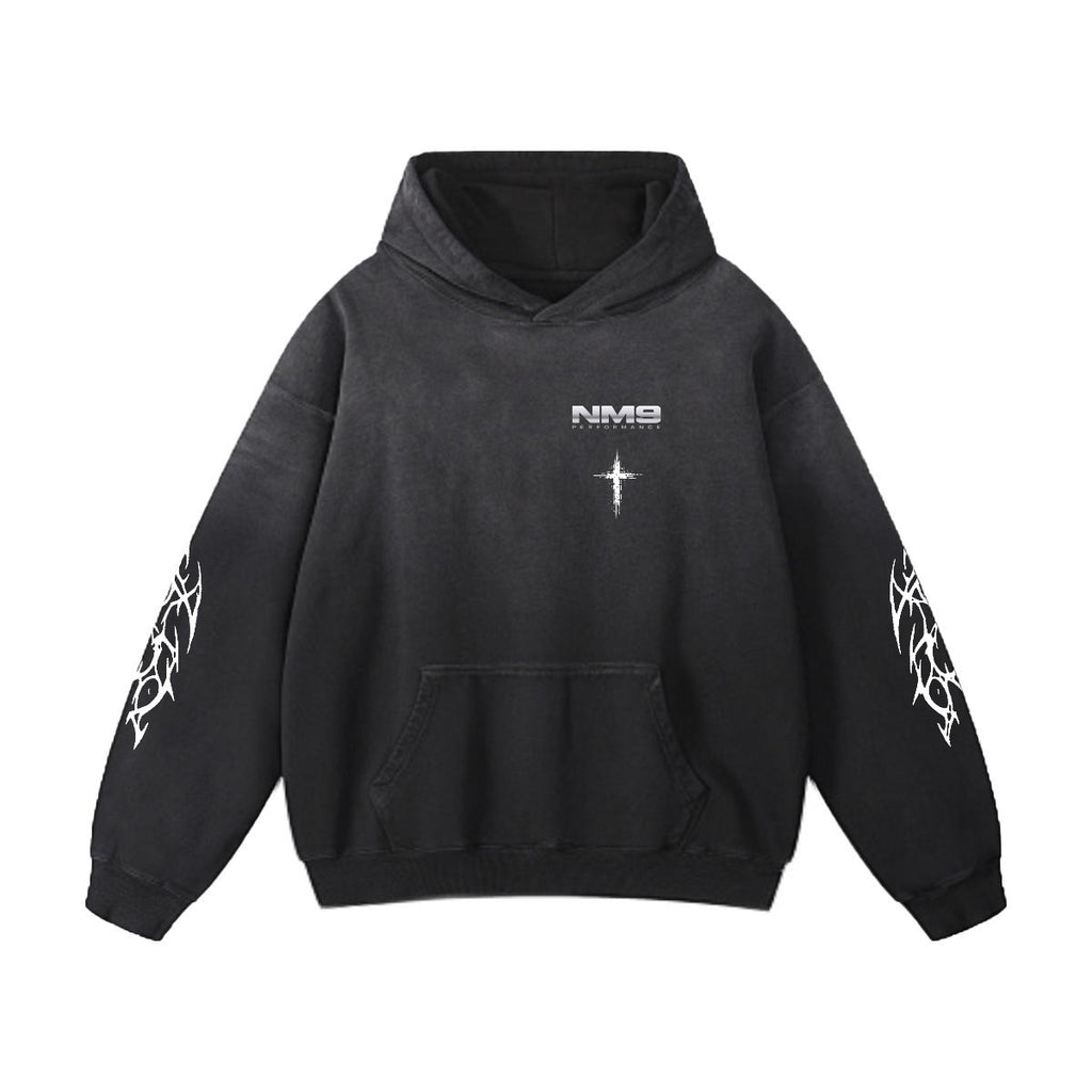 NM9 Hellfire Collection Heavyweight Hoodie | It's In My Blood | Black