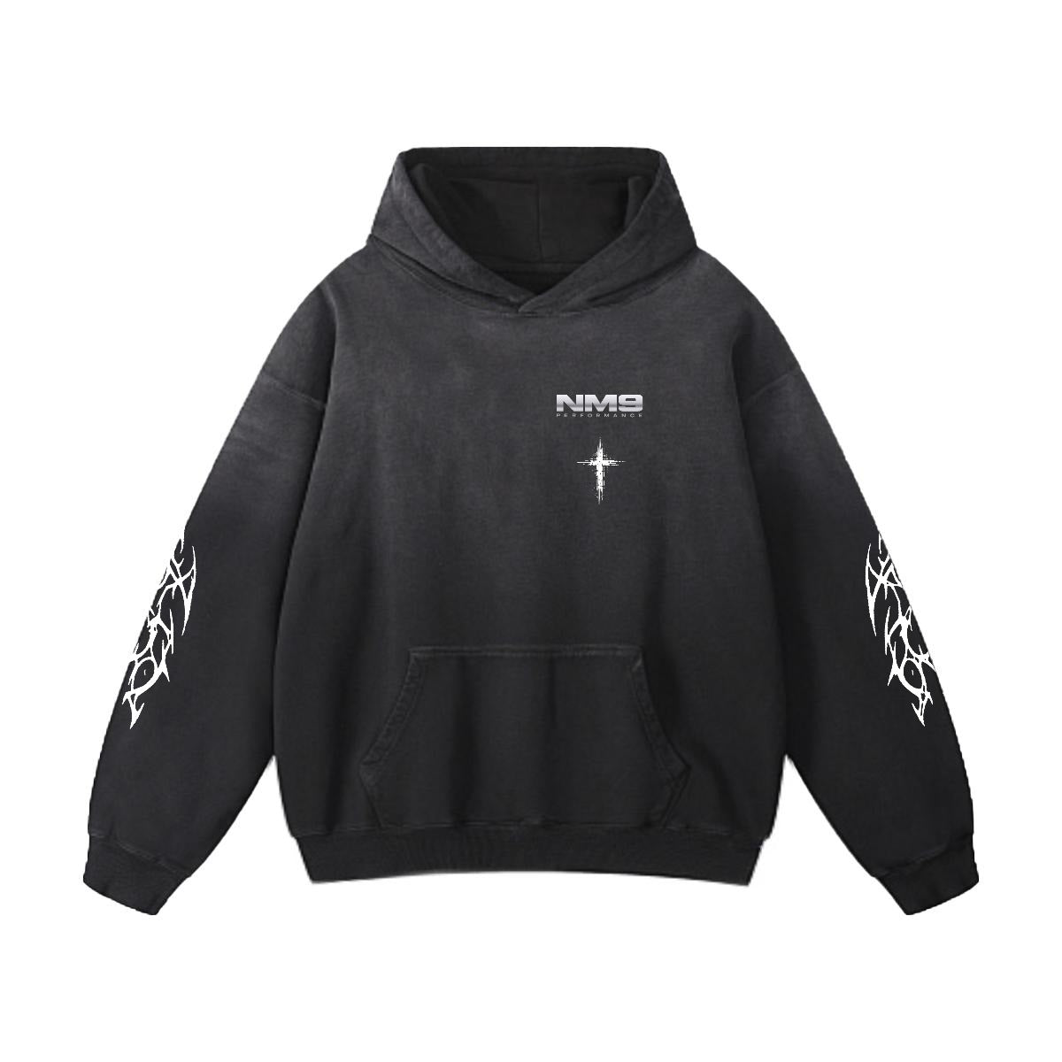 NM9 Hellfire Collection Heavyweight Hoodie | It's In My Blood | Black