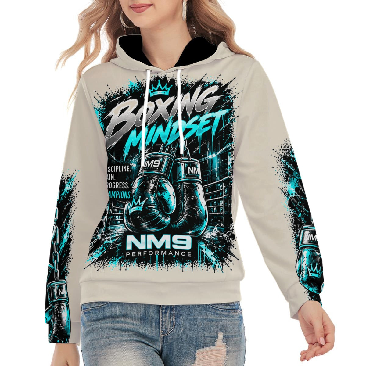 NM9 Ice Collection Hoodie | Boxing Mindset Series | Bone
