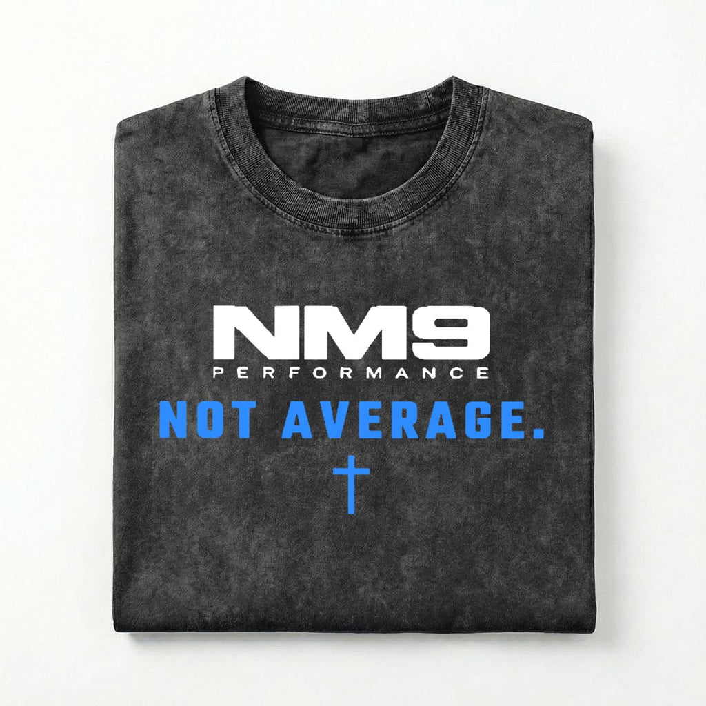 NM9 Performance Heavyweight Tee | Built Different | Black