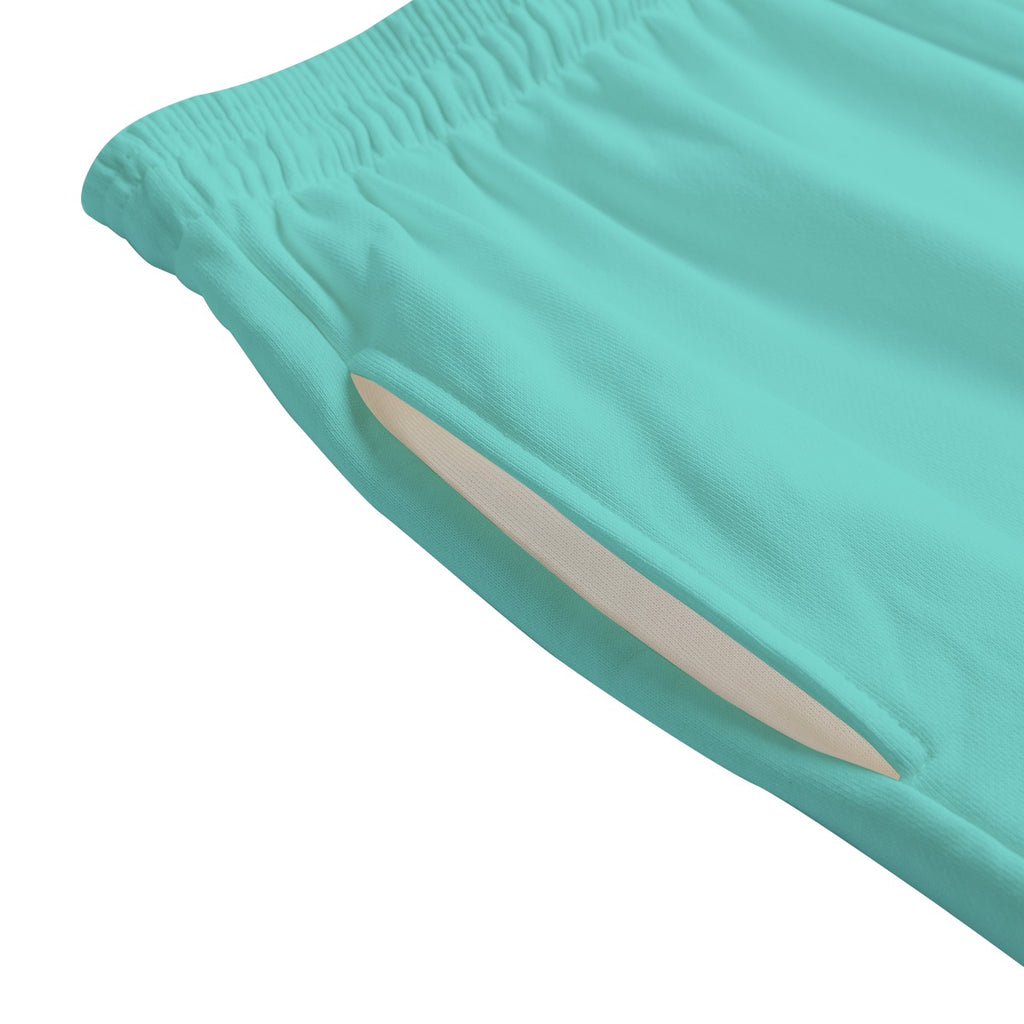 NM9 Ice Collection Sweat Shorts | Built Different Leader Of The Pack | Ice Teal