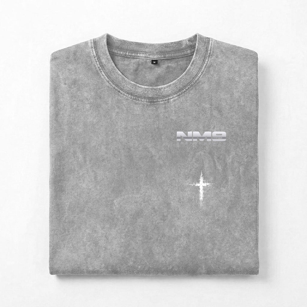 NM9 Hellfire Collection Heavyweight Tee | It's In My Blood | Grey