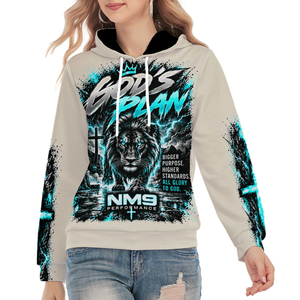 NM9 Ice Collection Hoodie | God's Plan Series | Bone