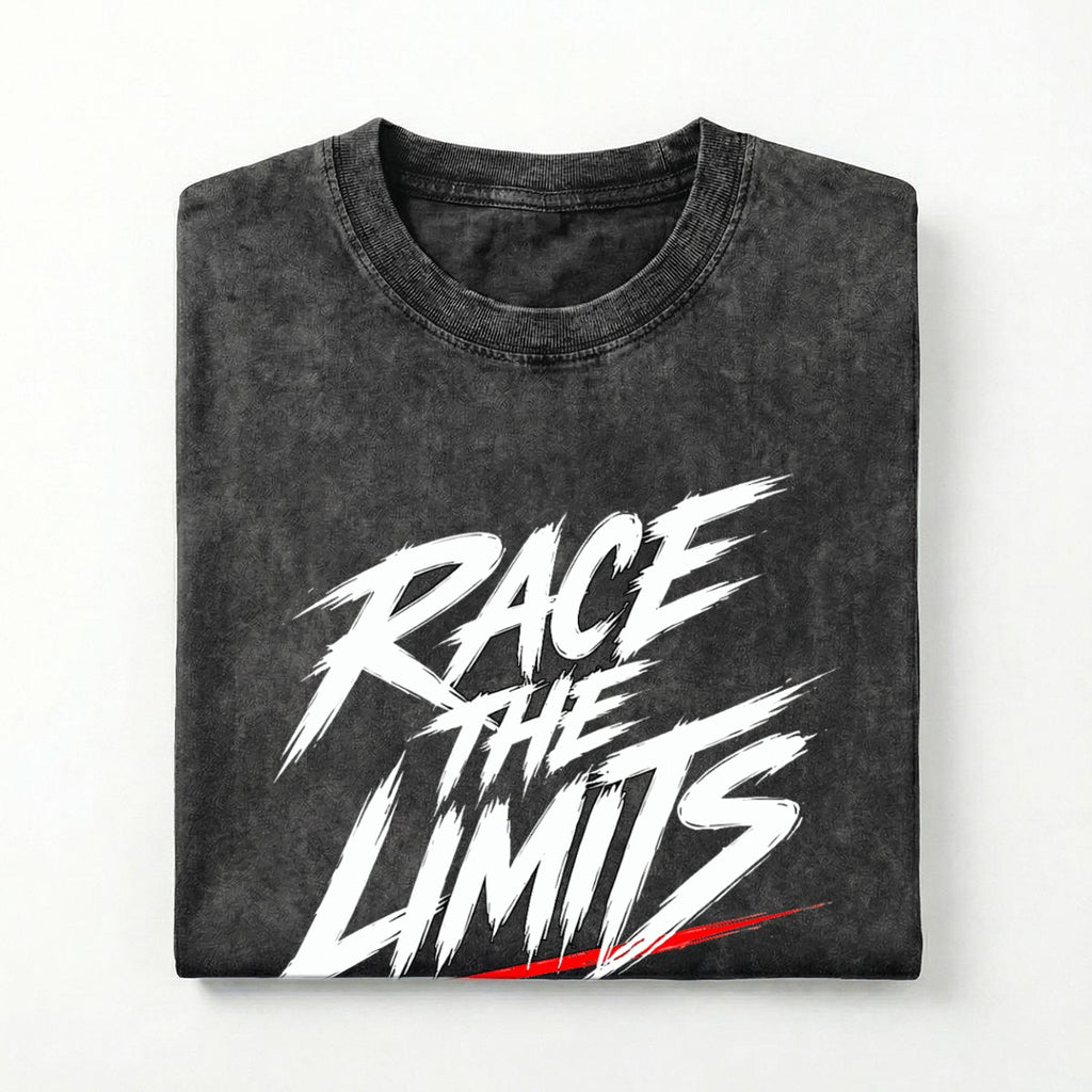 NM9 Executive Collection Heavyweight Tee | Race The Limits Checkered | Black