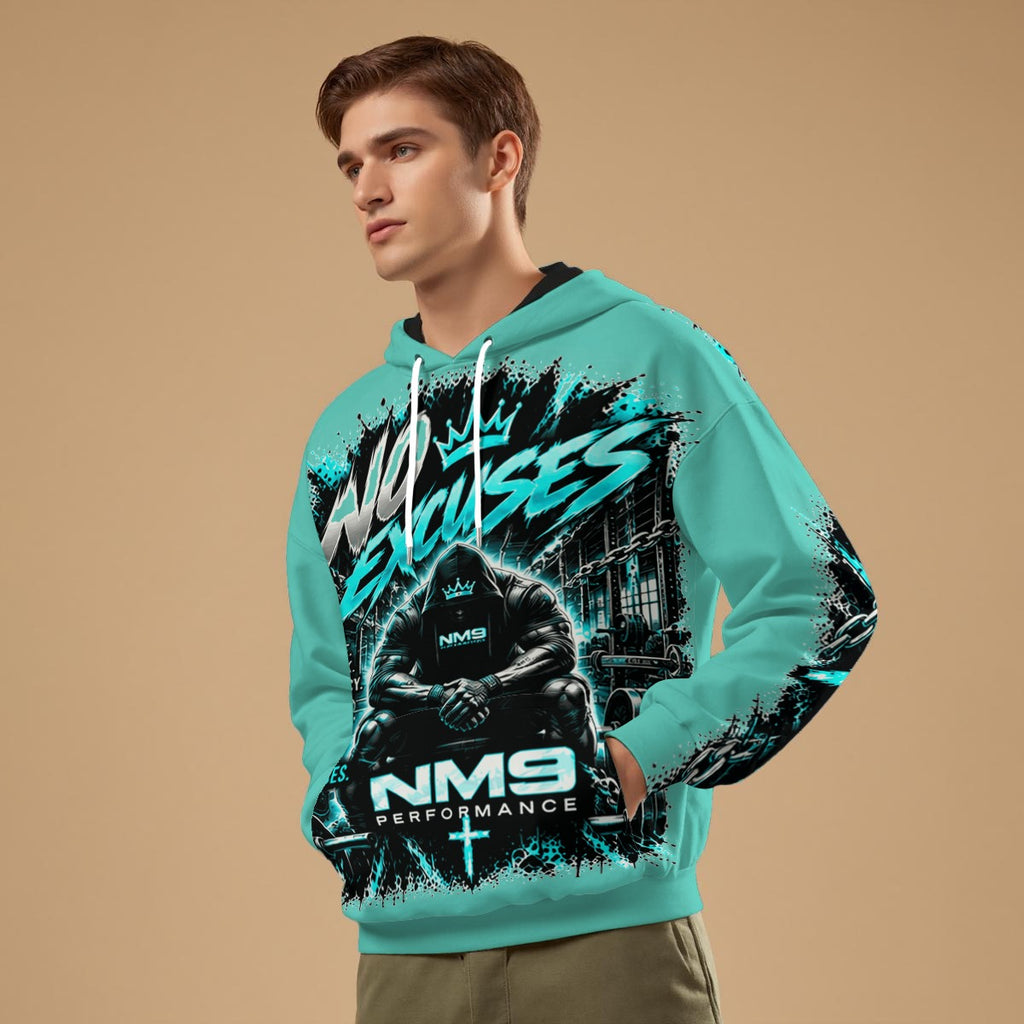 NM9 Ice Collection Hoodie | No Excuses Series | Ice Teal