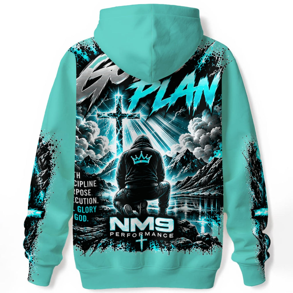 NM9 Ice Collection Hoodie | God's Plan Series | Ice Teal