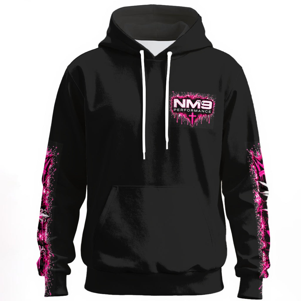 NM9 Pink Collection Hoodie | Angel Energy Chest | Black