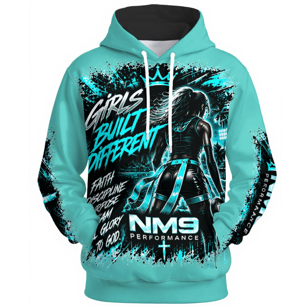NM9 Ice Collection Hoodie | Girls Built Different | Ice Teal