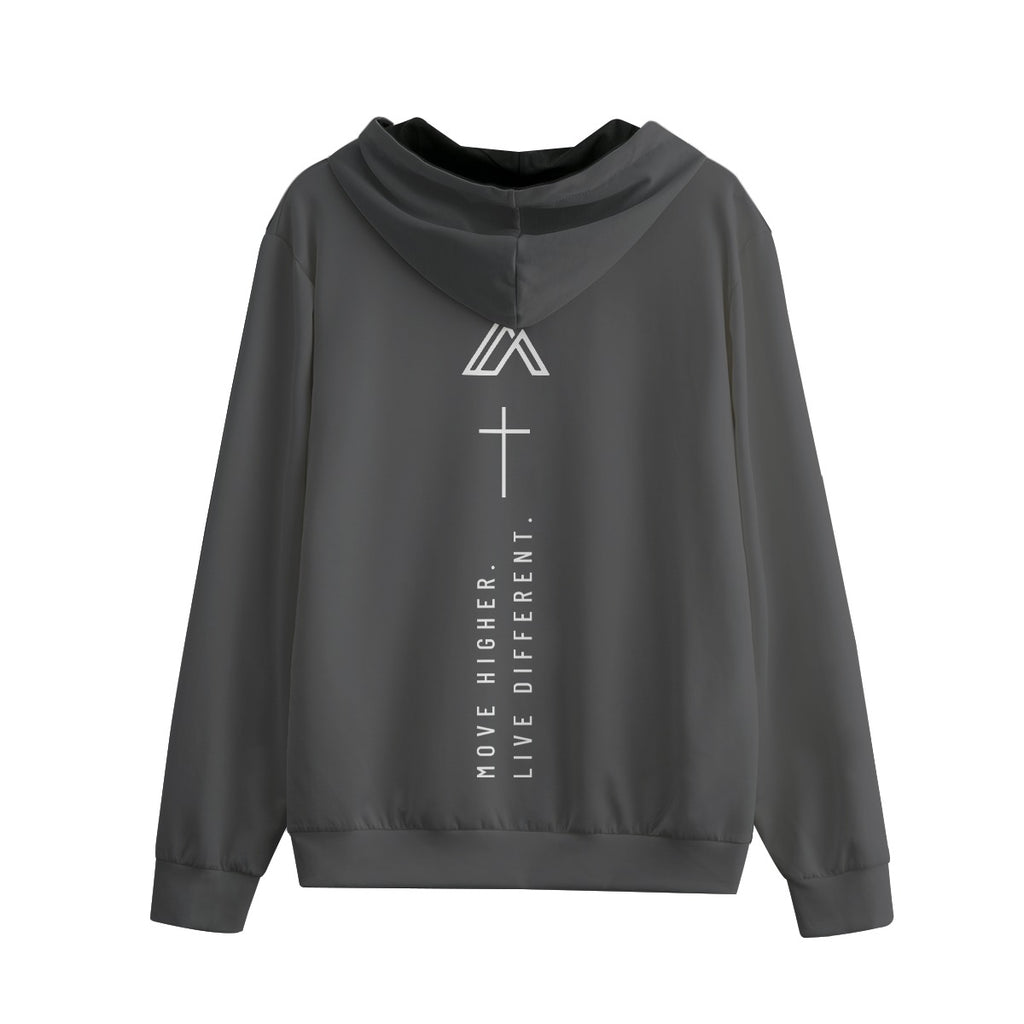 NM9 Ascend Collection Tech Zip Hoodie | Move Higher | Steel Gray