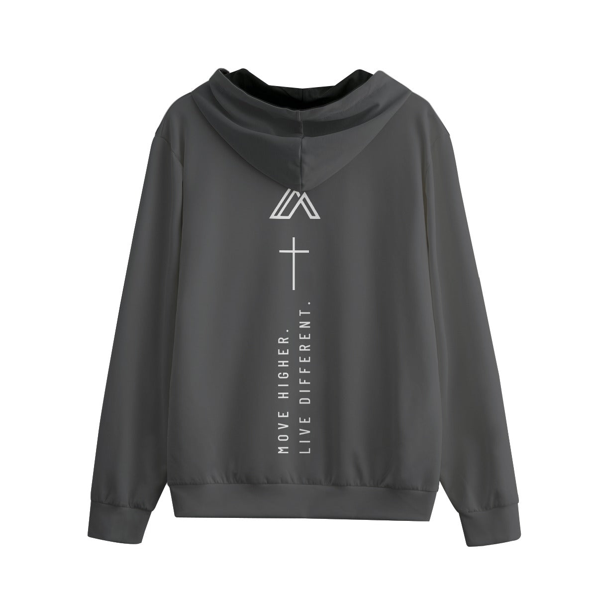 NM9 Ascend Collection Tech Zip Hoodie | Move Higher | Steel Gray
