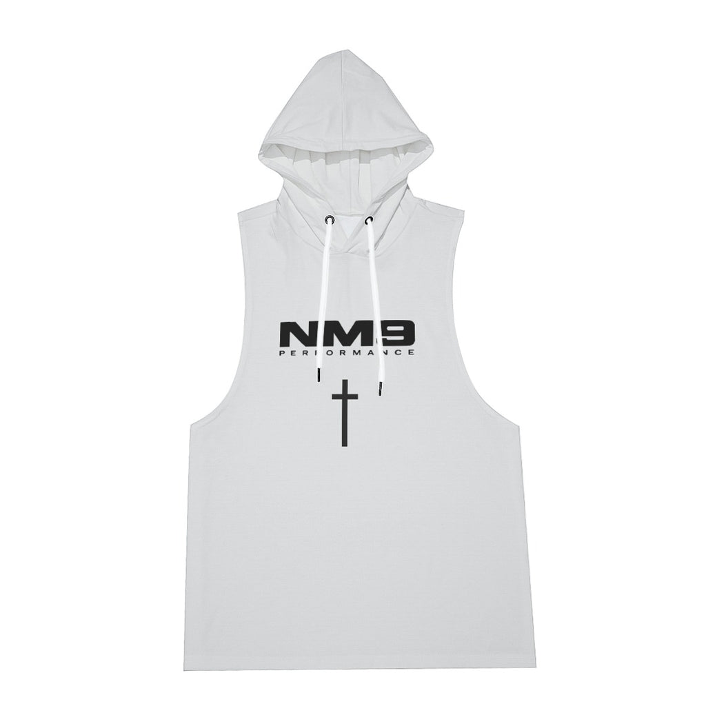NM9 Sleeveless Hoodie & Shorts Set | White