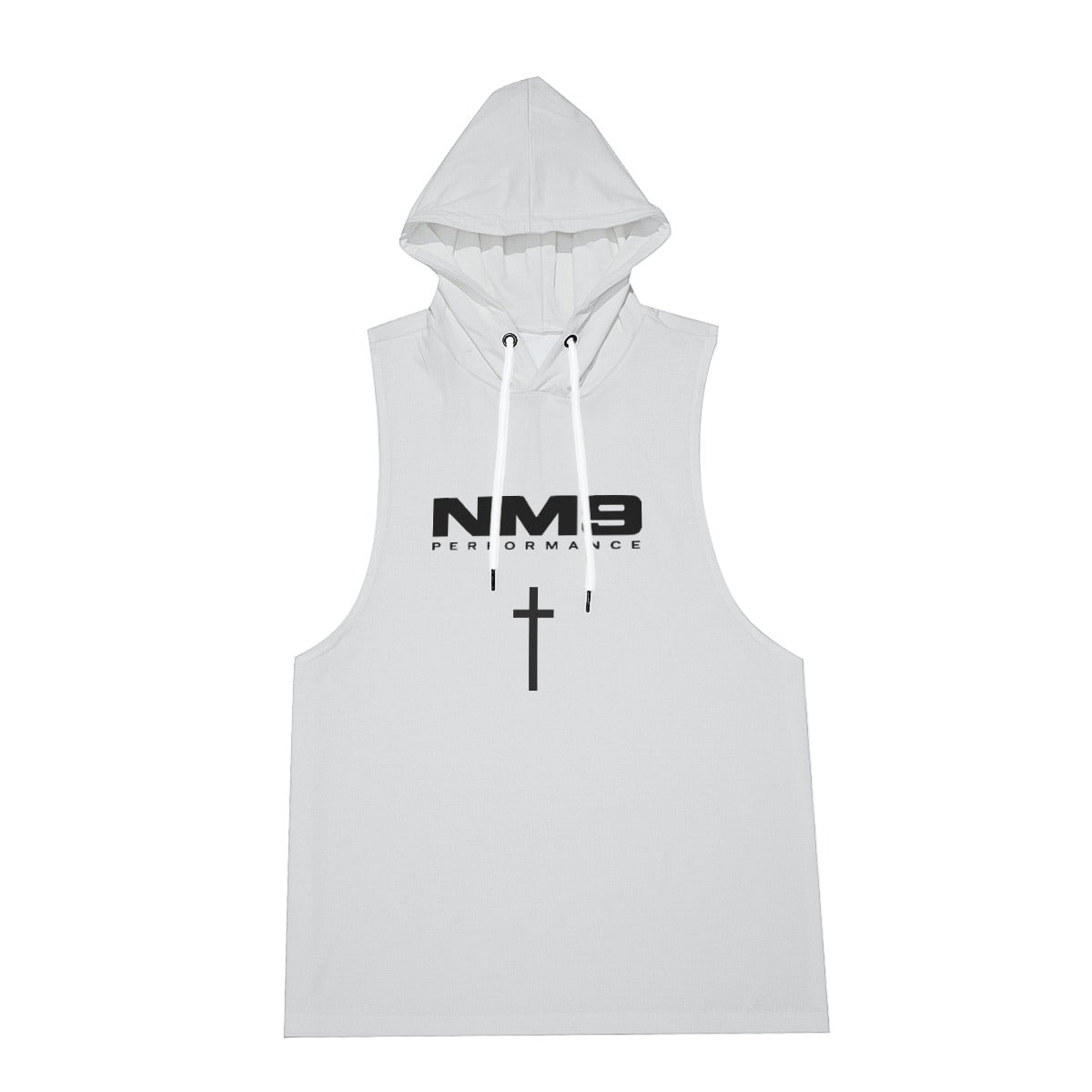 NM9 Sleeveless Hoodie & Shorts Set | White