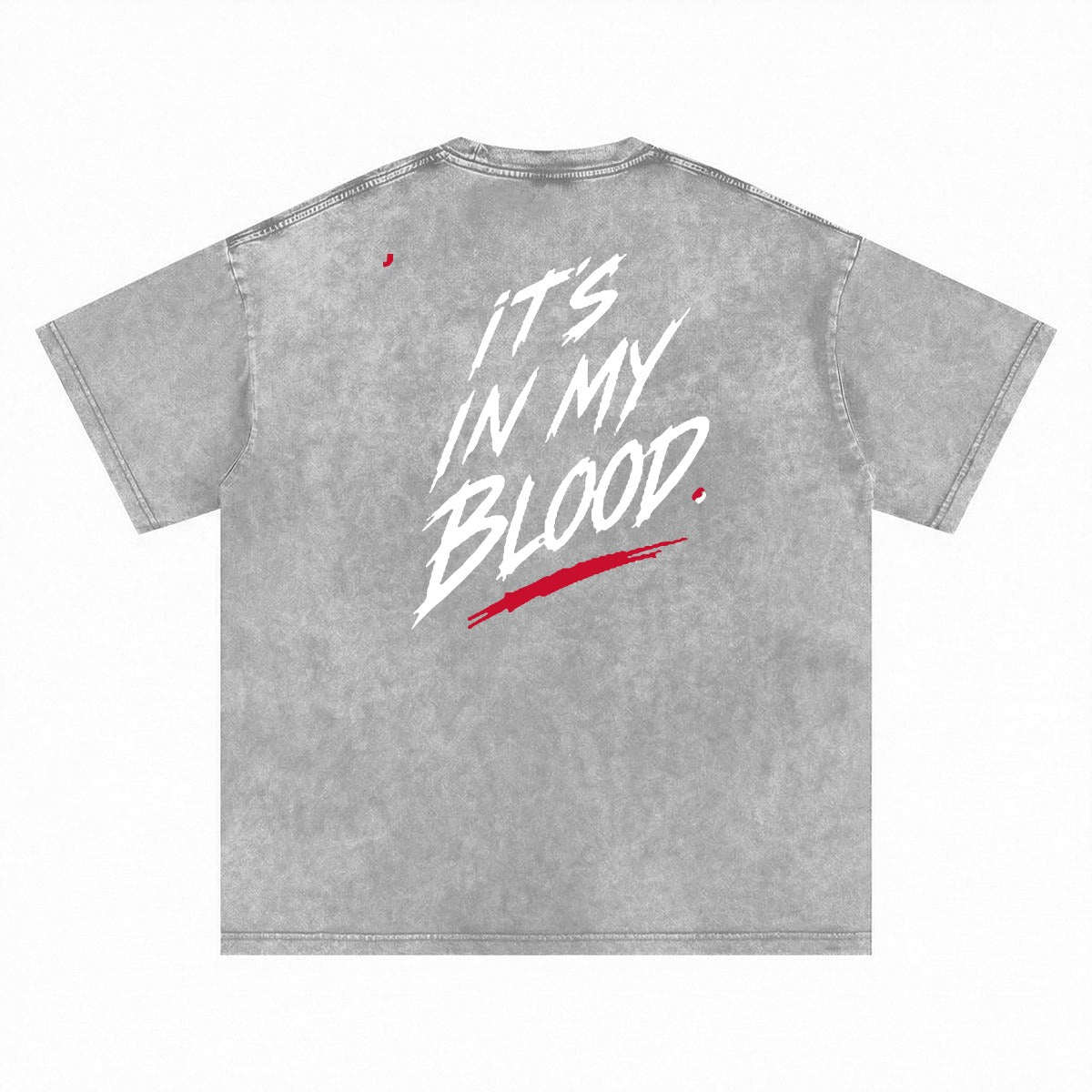 NM9 Hellfire Collection Heavyweight Tee | It's In My Blood | Grey