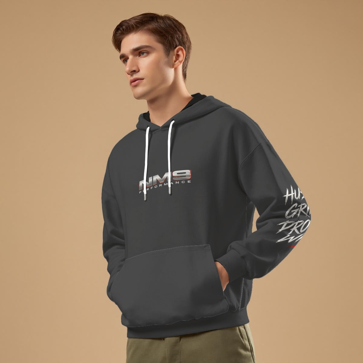 NM9 Bloodline Collection Hoodie | Lion Heartbeat | Steel Gray