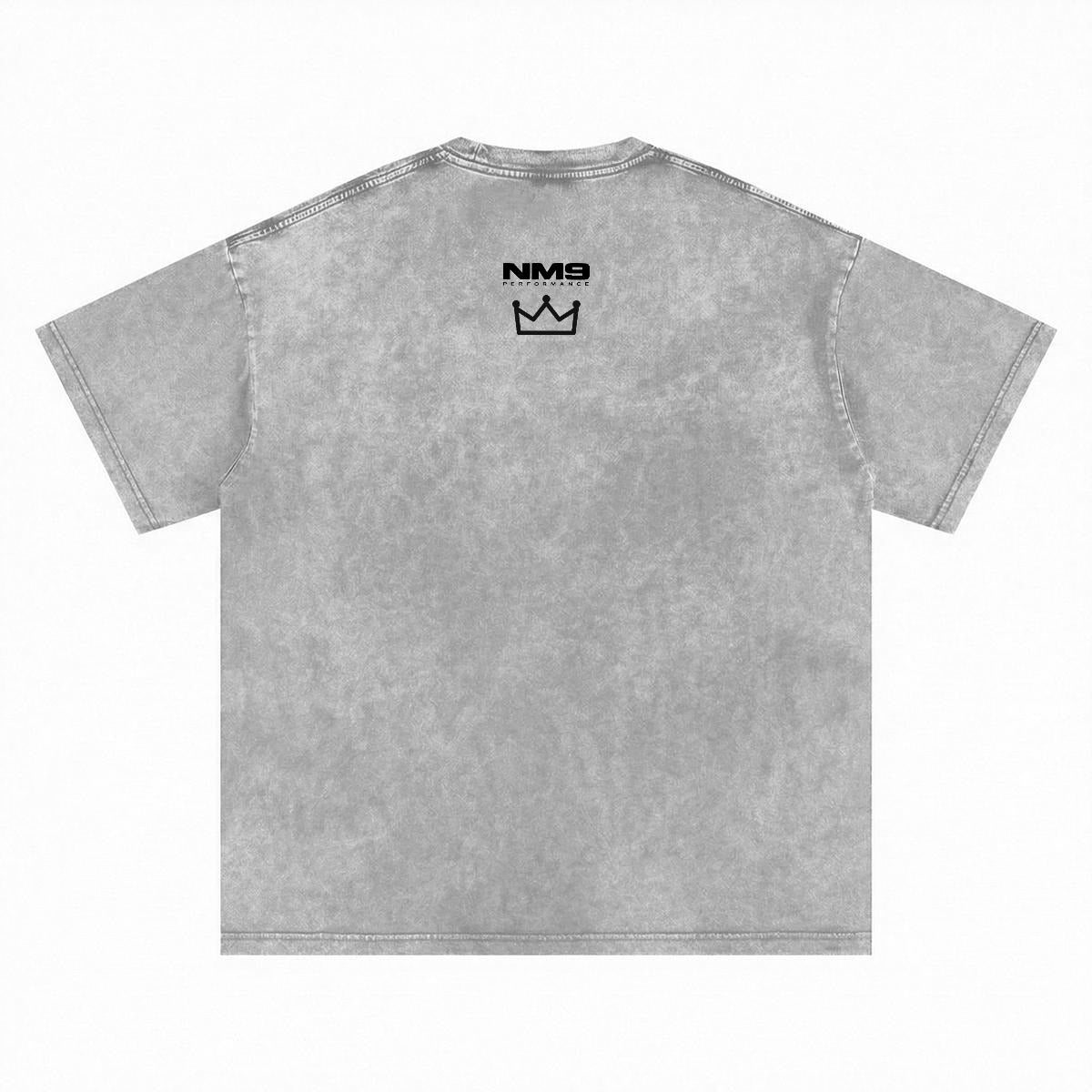 NM9 Heavyweight Tee | Go With God | Charcoal / Black
