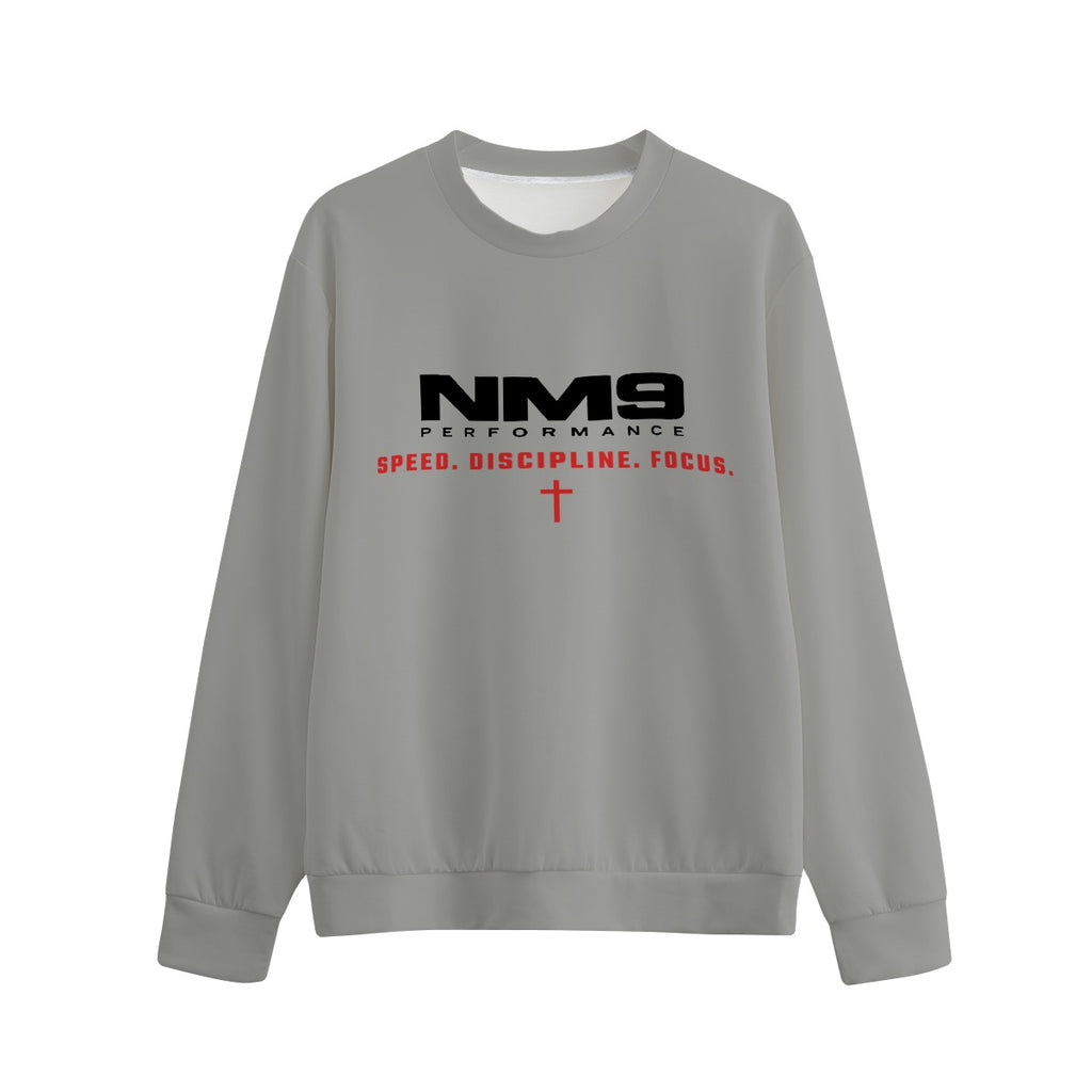 NM9 Performance Crewneck | Race the Limits | Heather Grey