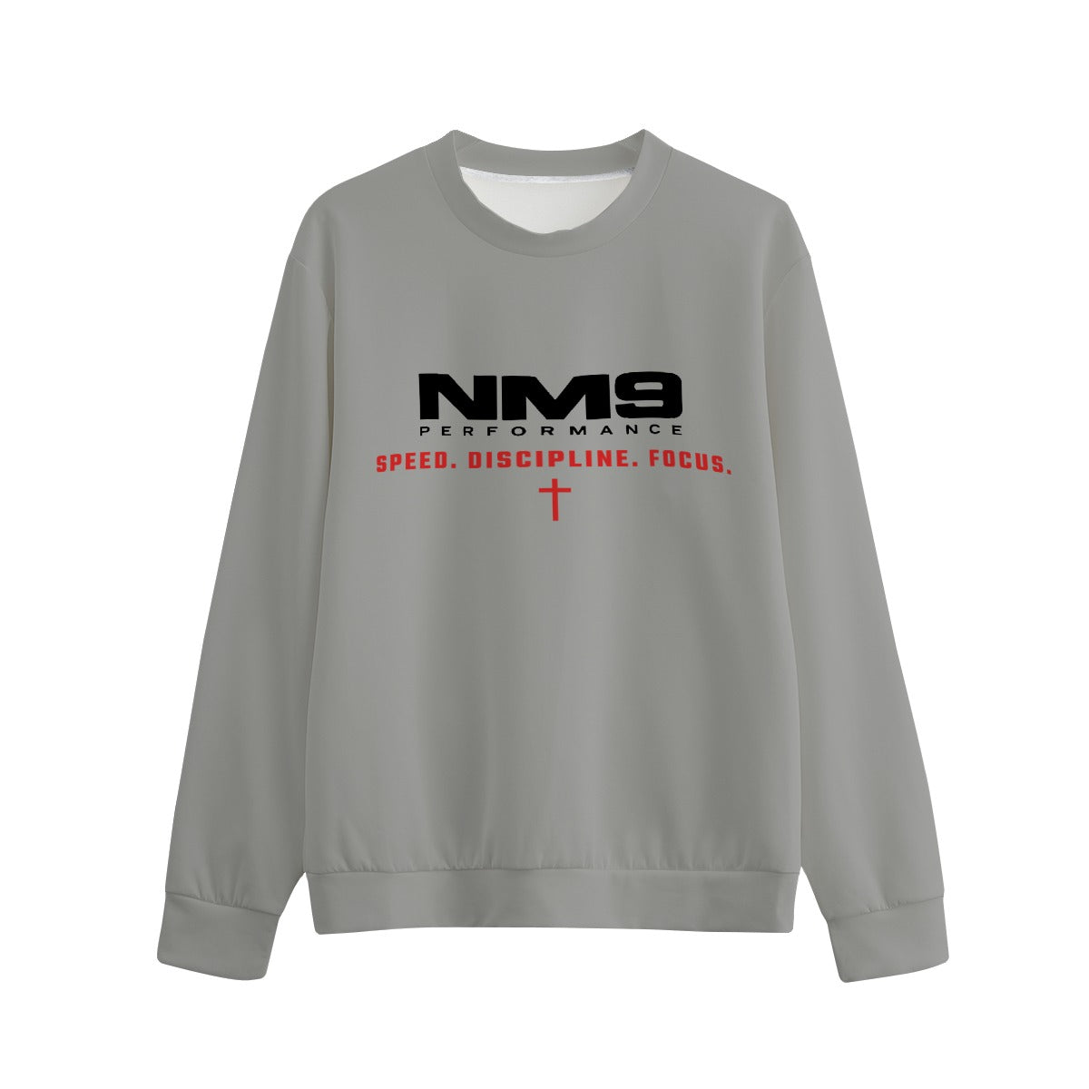 NM9 Performance Crewneck | Race the Limits | Heather Grey