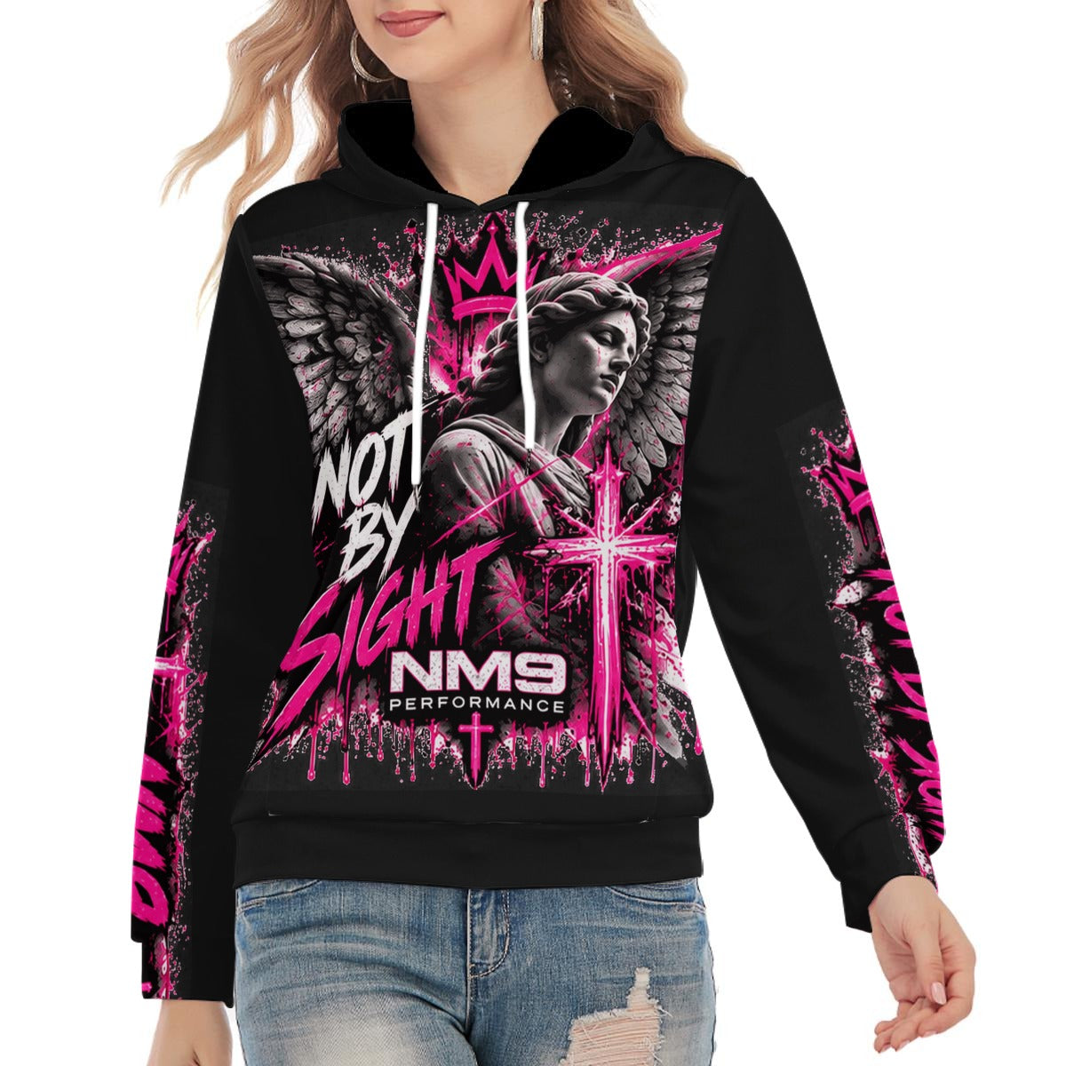 NM9 Pink Collection Hoodie | Not By Sight | Black