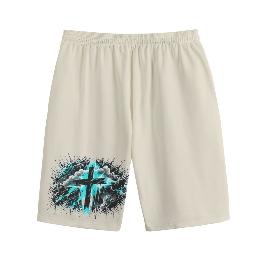 NM9 Ice Collection Sweat Shorts | Not By Sight Series | Bone