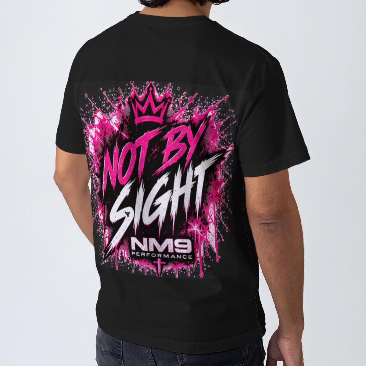 NM9 Pink Collection Tee | Not By Sight | Black
