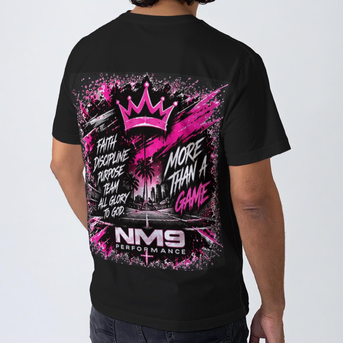 NM9 Pink Collection Tee | Girls Built Different | Black