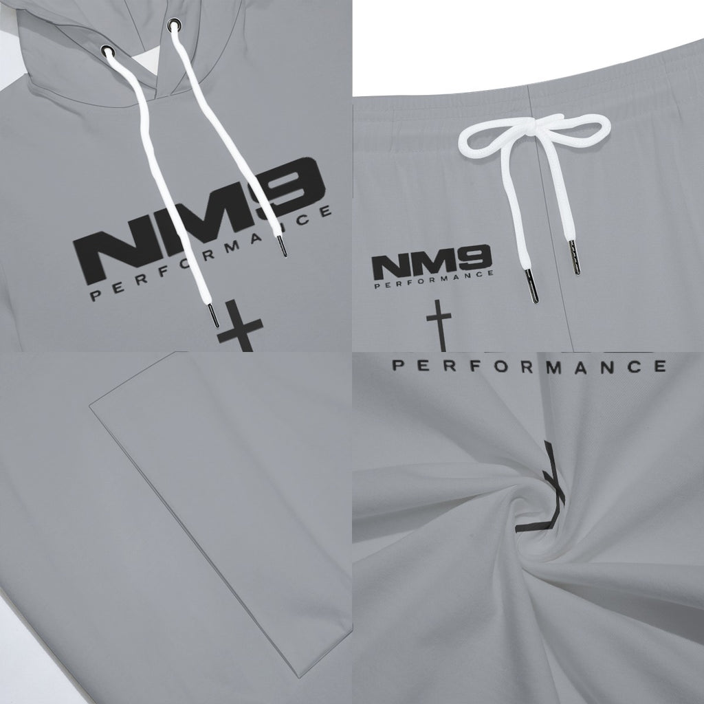 NM9 Sleeveless Hoodie & Shorts Set | Grey