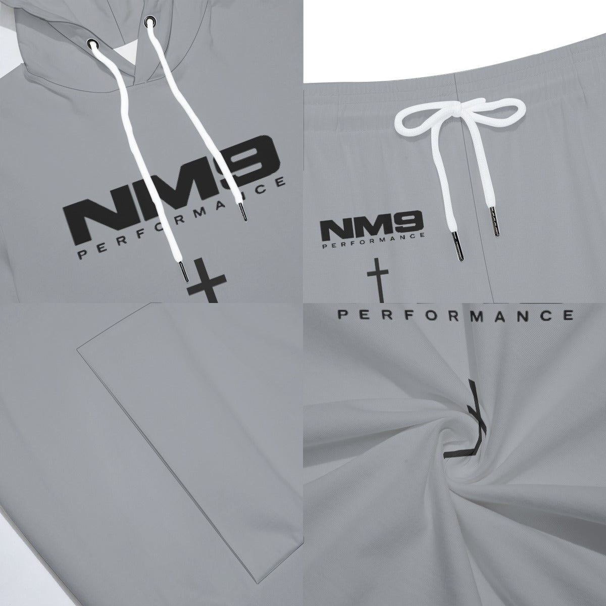 NM9 Sleeveless Hoodie & Shorts Set | Grey