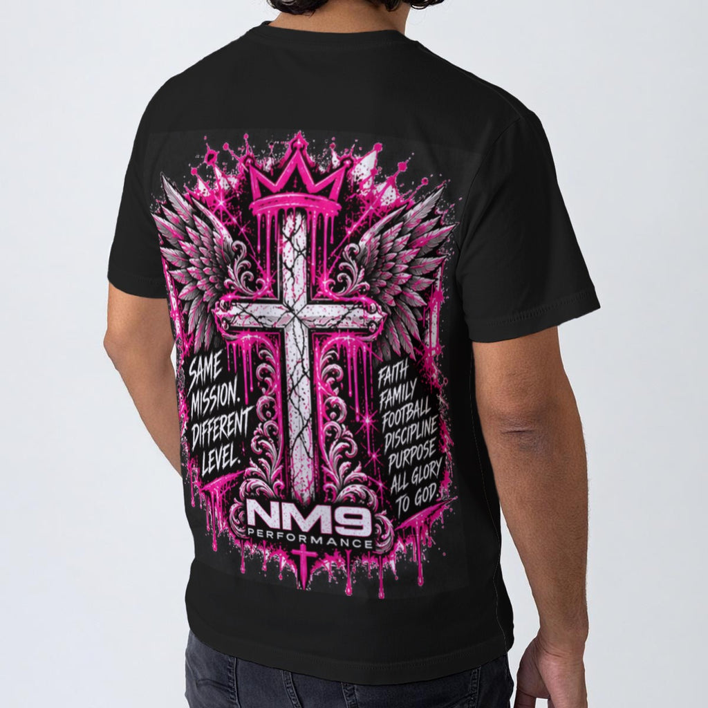 NM9 Pink Collection Tee | Faith Over Fame | Black