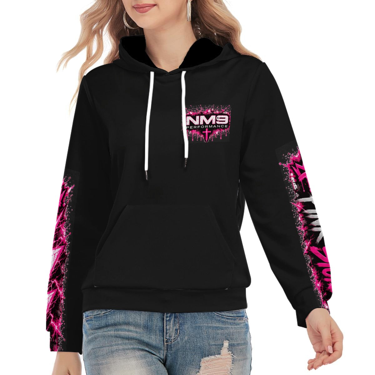 NM9 Pink Collection Hoodie | Pink Storm Chest | Black