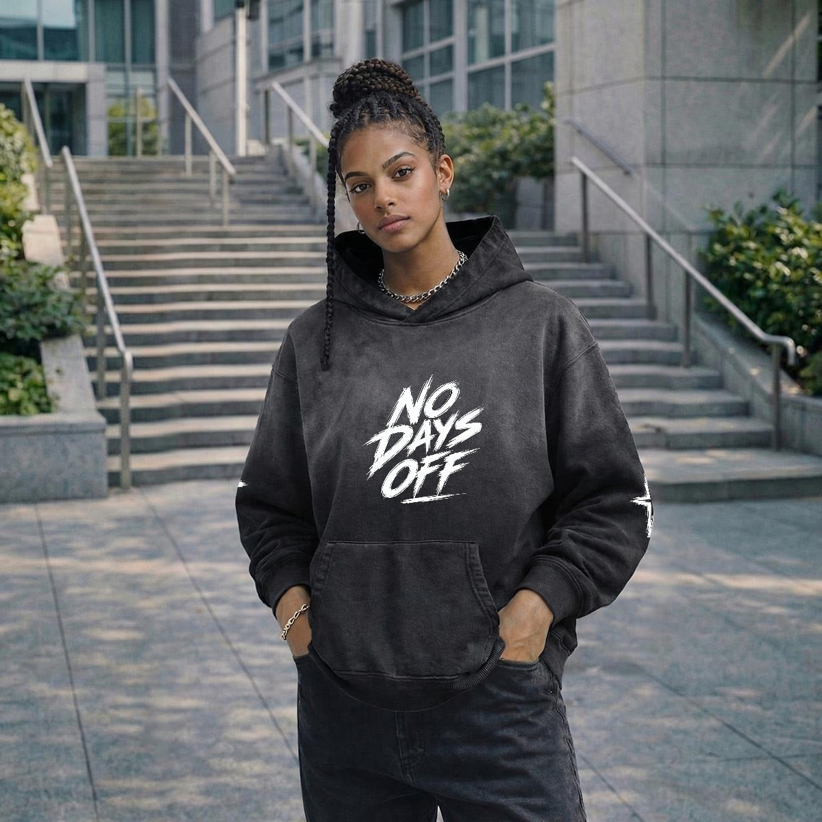 NM9 Executive Collection Heavyweight Hoodie | No Days Off | Black