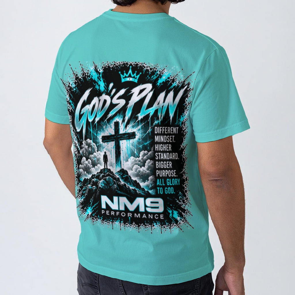 NM9 Ice Collection Tee | God's Plan Statue Edition | Ice Teal