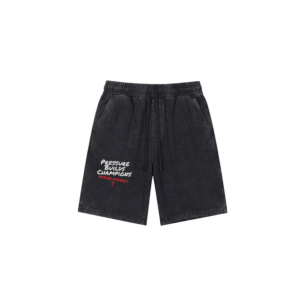 NM9 Performance Heavyweight Sweat Shorts | Pressure Builds Champions | Black