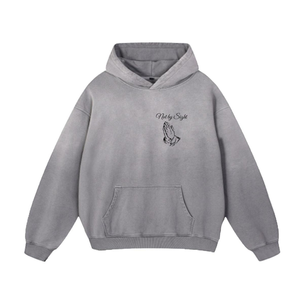 Not By Sight Heavyweight Hoodie | King of Kings | Grey