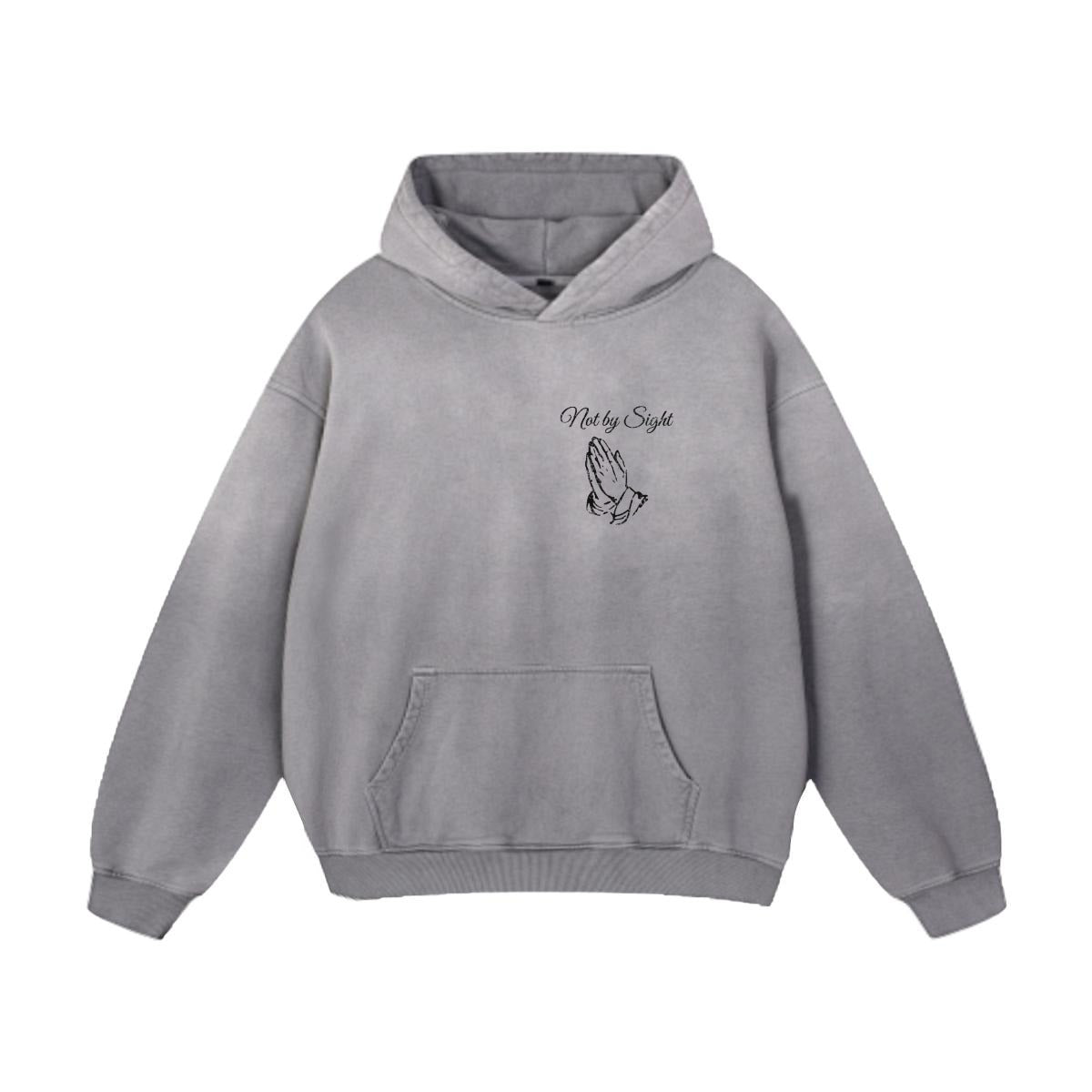 Not By Sight Heavyweight Hoodie | King of Kings | Grey