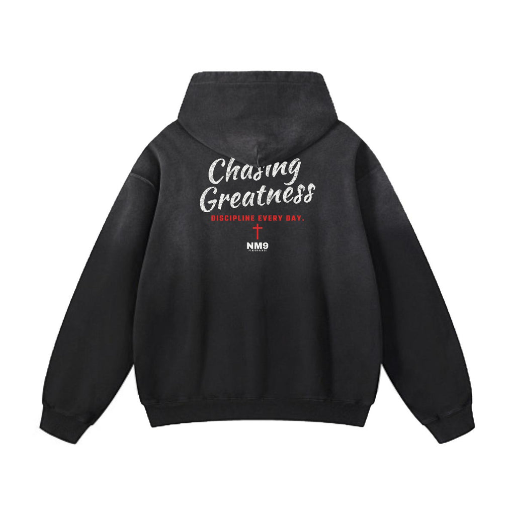 NM9 Performance Heavyweight Hoodie | Chasing Greatness | Black