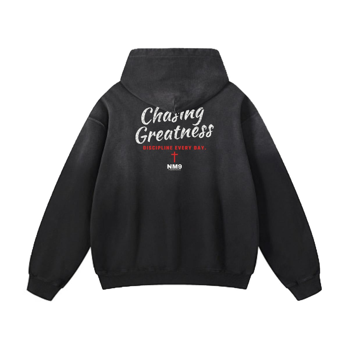 NM9 Performance Heavyweight Hoodie | Chasing Greatness | Black