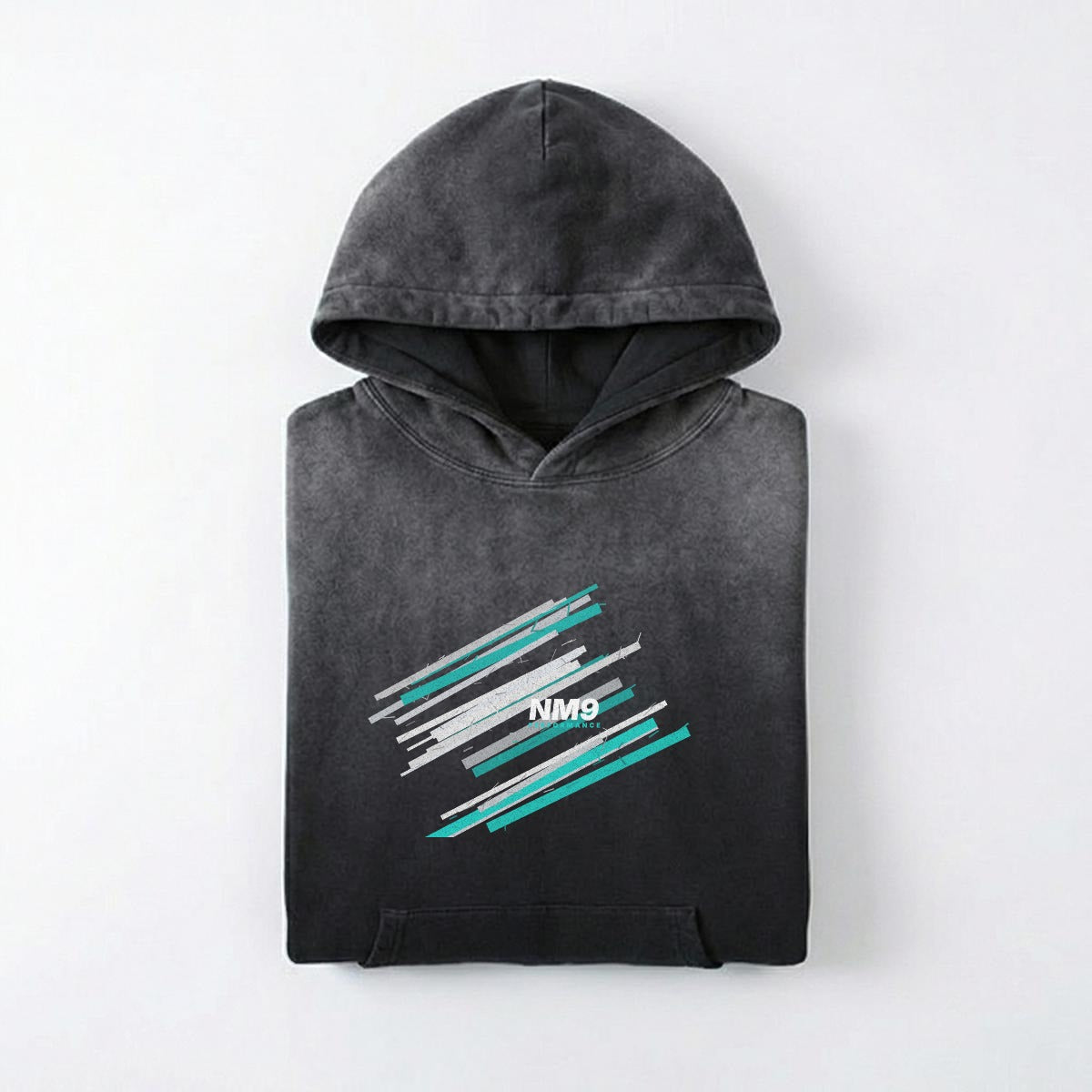 NM9 Ice Collection Heavyweight Hoodie | Ice Streak | Black