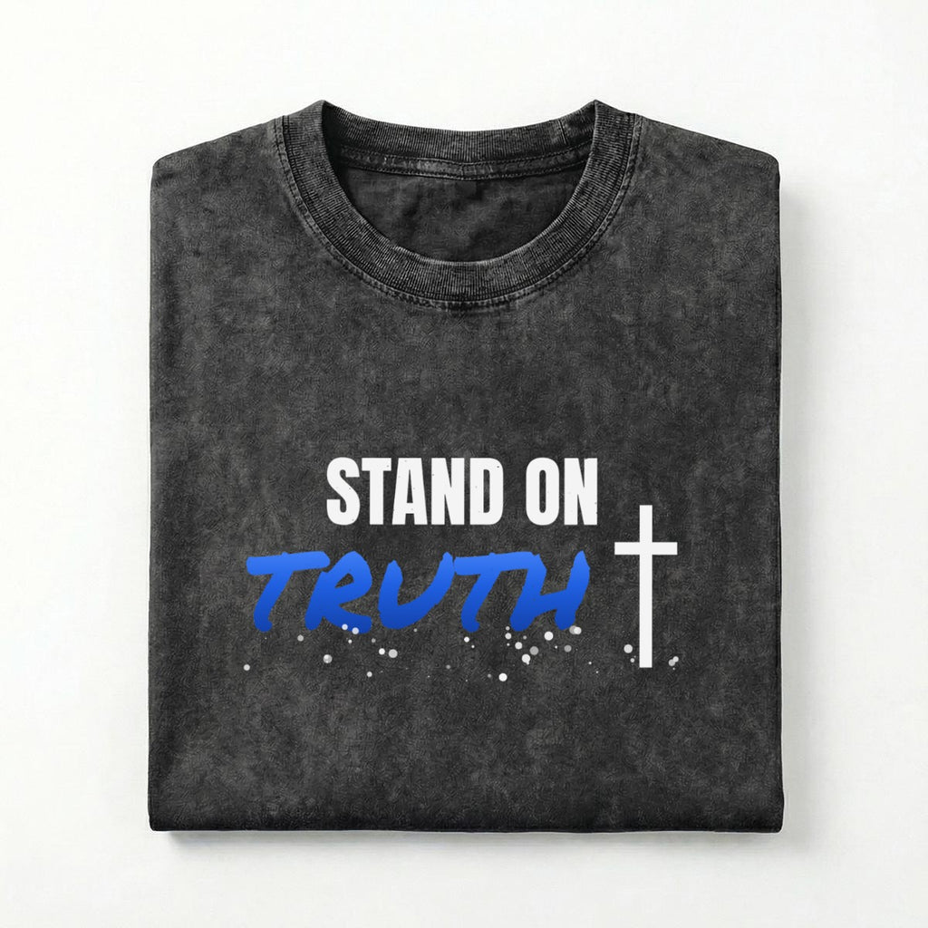 NM9 Heavyweight Tee | Stand On Truth | Black / Blue