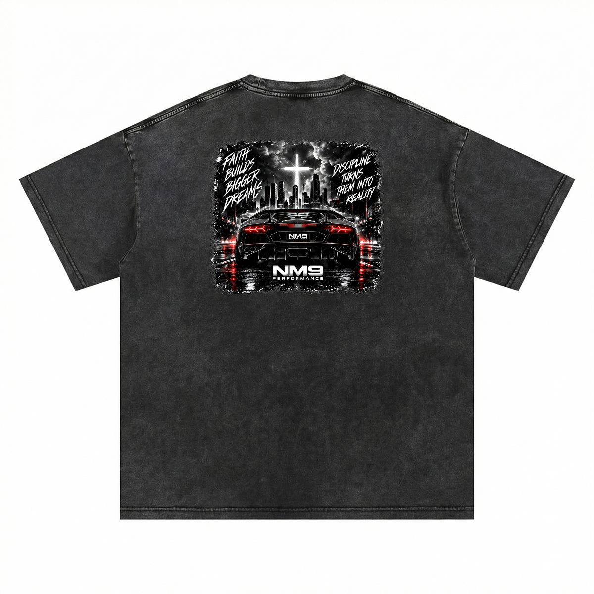 NM9 Executive Collection Heavyweight Tee | Supercar Dreams | Black