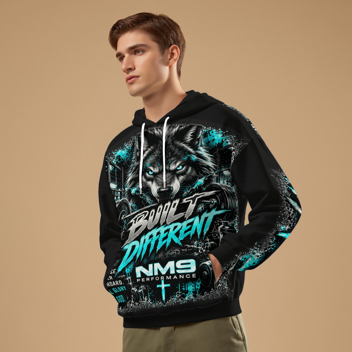 NM9 Ice Collection Hoodie | Built Different Leader Of The Pack | Black