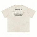 Not By Sight Heavyweight Tee | Praying Hands + John 3:16 Back | Bone