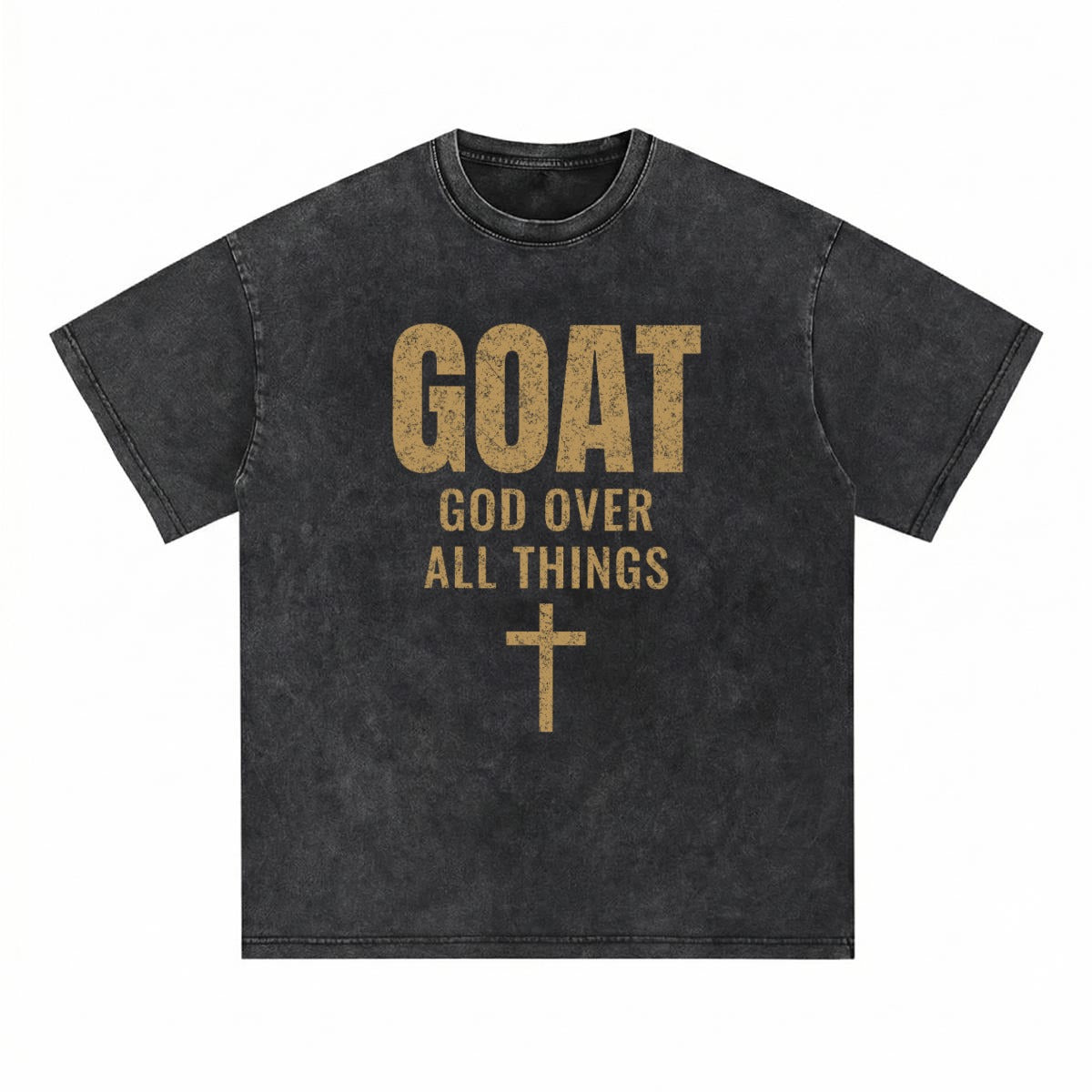 God's Plan Heavyweight Tee | GOAT God Over All Things | Black